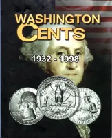 Álbum p/ Moedas Incompleto com 33 Moedas -  Washington Cents (0,25 / Cents) - 1932 a 1998 - Estados Unidos - Foto 2