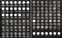Álbum p/ Moedas Incompleto com 57 Moedas -  Roosevelt Cents (0,10 / Cents) - 1946 a 2029 - Estados Unidos