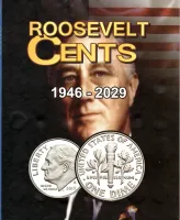 Álbum p/ Moedas Incompleto com 57 Moedas -  Roosevelt Cents (0,10 / Cents) - 1946 a 2029 - Estados Unidos - Foto 2