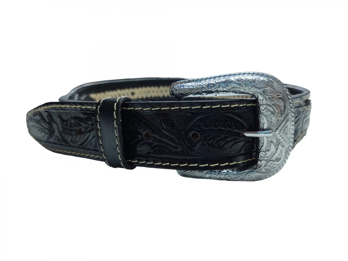 Ref: 07218 - Cinto Country Couro Legítimo - Cor Preto