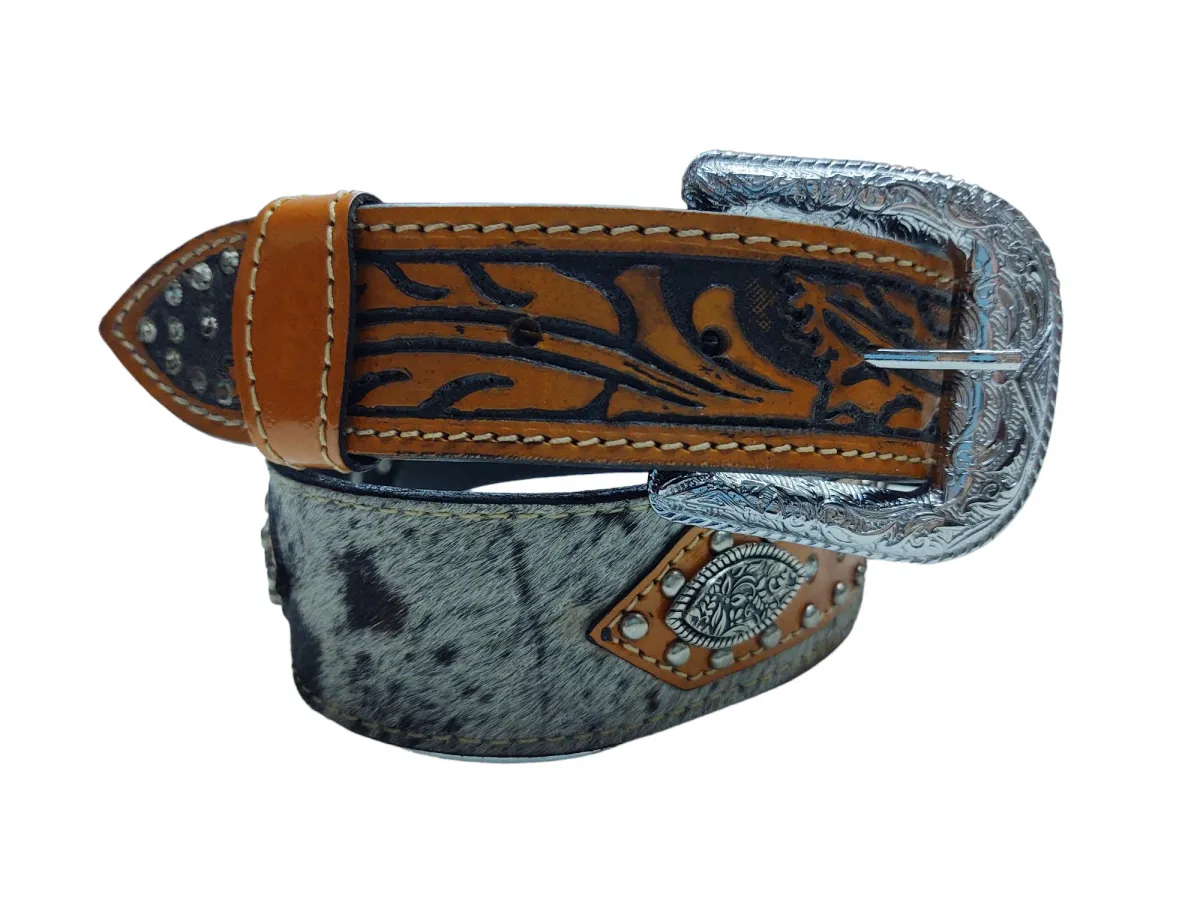 Ref: 7349 - Cinto Country Opção Pêlo de Boi.