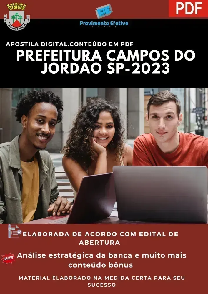 Apostila Pref Campos do Jordão SP Engenheiro Civil 2023 Imagem