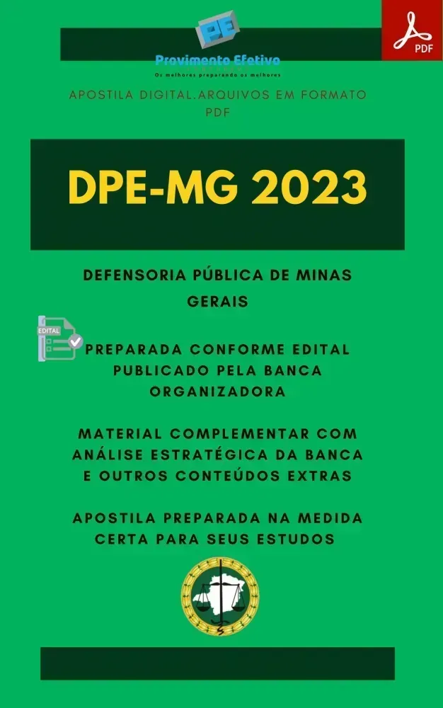 Apostila DPE MG Psicólogo Analista 2023
