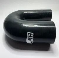 Mangote em Silicone Preto Redutor Tipo U Curva 180° de 2-3/4