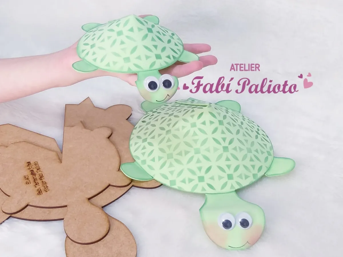 G1.401  Gabarito de Moldes em MDF  Tartarugas Fofas Imagem