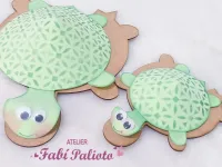 G1.401  Gabarito de Moldes em MDF  Tartarugas Fofas - Foto 3