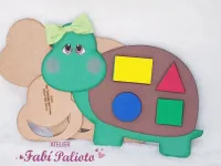 G1.402  Gabarito de Moldes em MDF  Tartaruga das Formas 40cm 