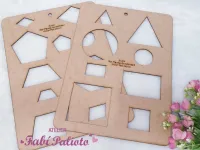 G1.403 Gabarito de Moldes em MDF  Formas Geométricas 5 e 10cm