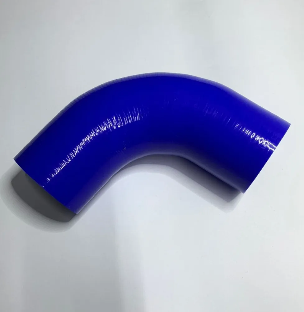 Mangote em Silicone Azul Curva 90° de 2-1/2"