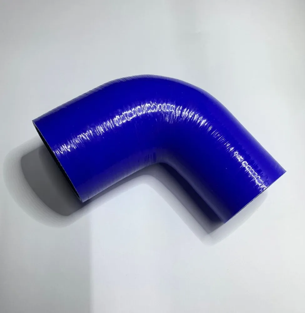 Mangote em Silicone Azul Redutor Curva 90° de 3