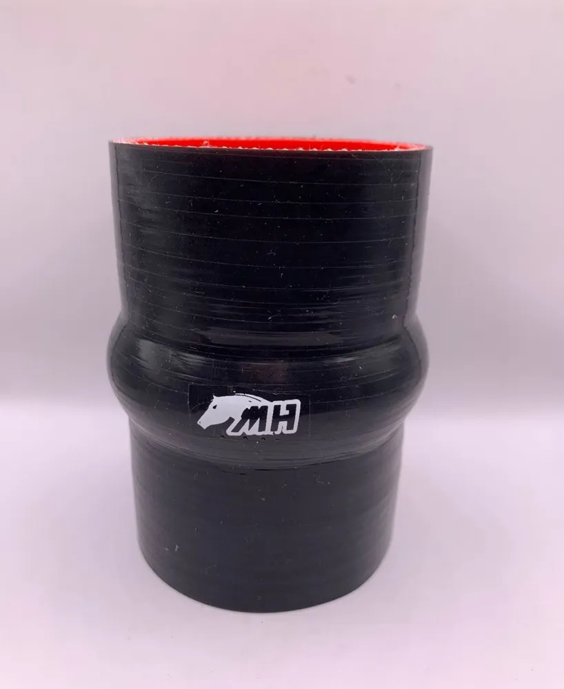 Mangote em Silicone Preto Reto com Hump de 2-1/2