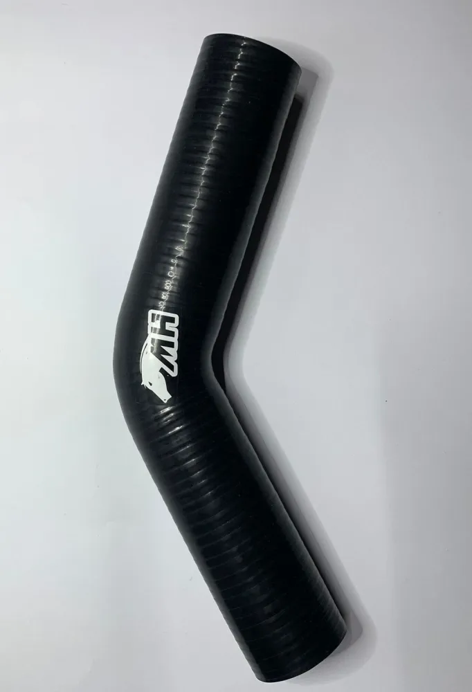 Mangote em Silicone Preto Curva 45° de 2" x 185mm