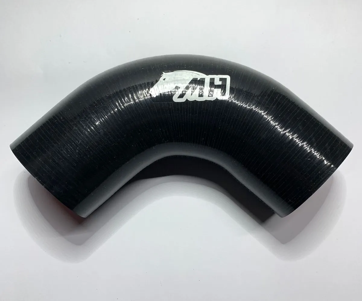 Mangote em Silicone Preto Curva 90° de 2-1/2