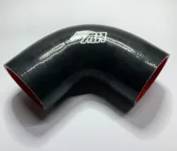 Mangote em Silicone Preto Curva 90° de 3