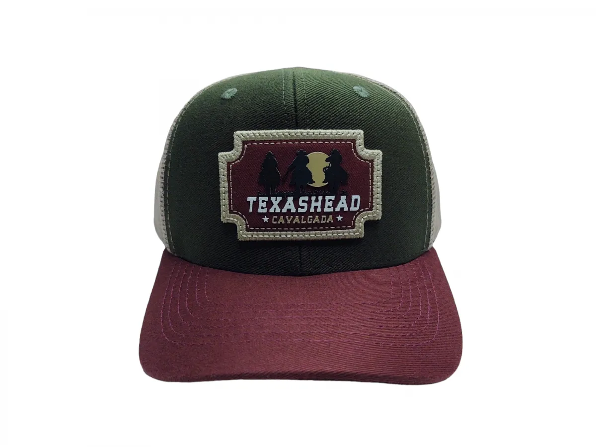 Ref: TH41 - Boné Texas Head Cavalgada  - Cor Verde Aba Vinho