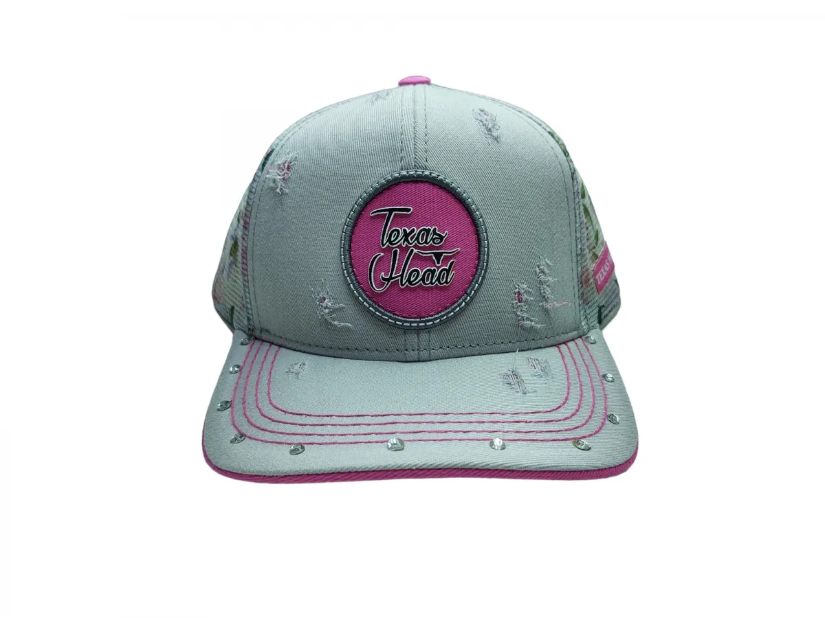 Ref: TH051 - Boné Texas Head Feminino  - Cor Cinza Claro