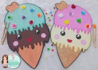  G1.405  Gabarito de Moldes em MDF  Sorvetinho das Cores By Maristela - Foto 2