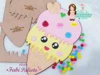  G1.405  Gabarito de Moldes em MDF  Sorvetinho das Cores By Maristela - Foto 3