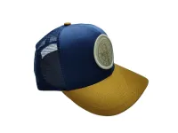 Ref: TH003 - Boné Texas Head Medalhão de São Bento - Cor Azul Marinho Aba Mostarda - Foto 2