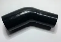 Mangote em Silicone Preto Redutor Curva 45° de 2-1/2