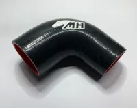 Mangote em Silicone Preto Redutor Curva 90° de 2-3/4