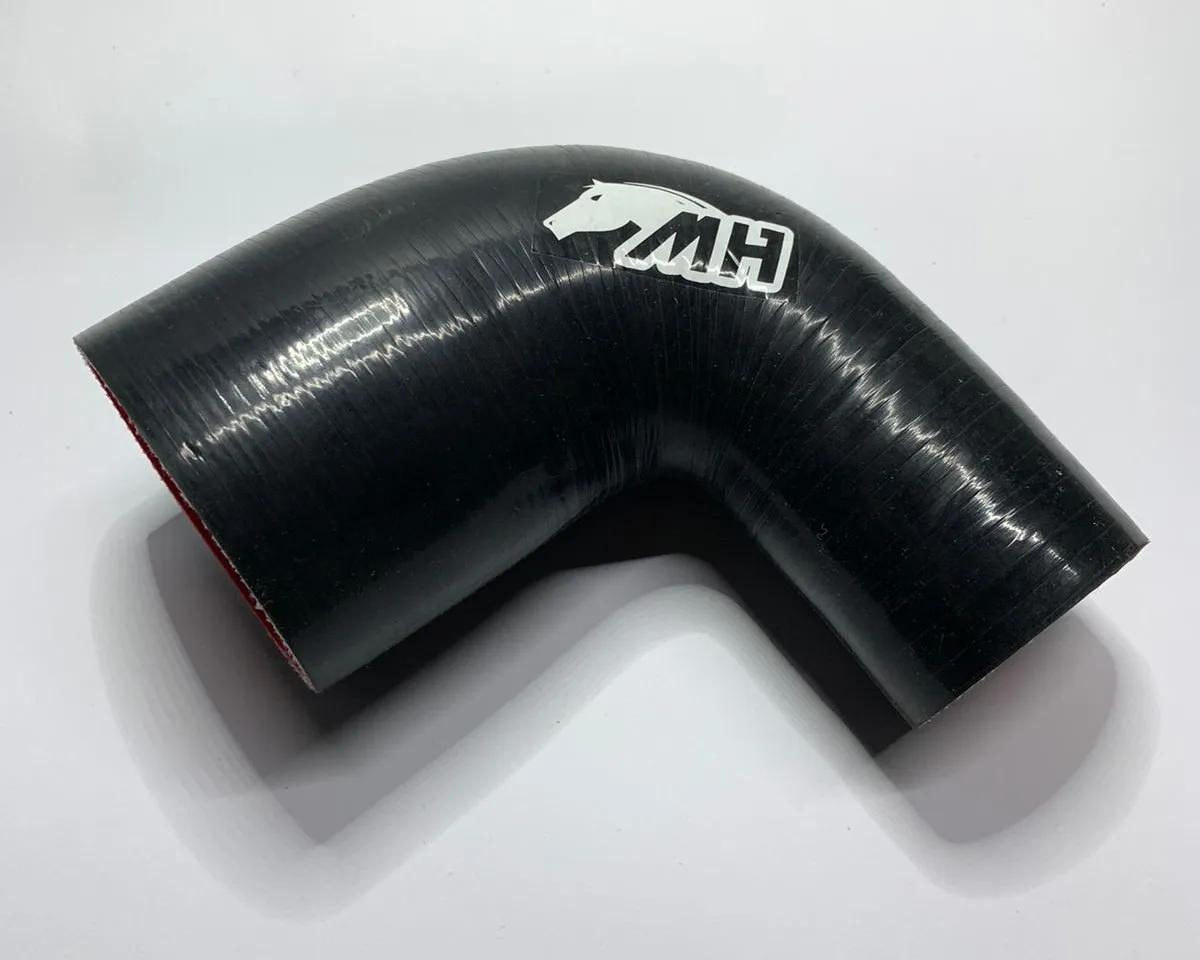 Mangote em Silicone Preto Redutor Curva 90° de 3