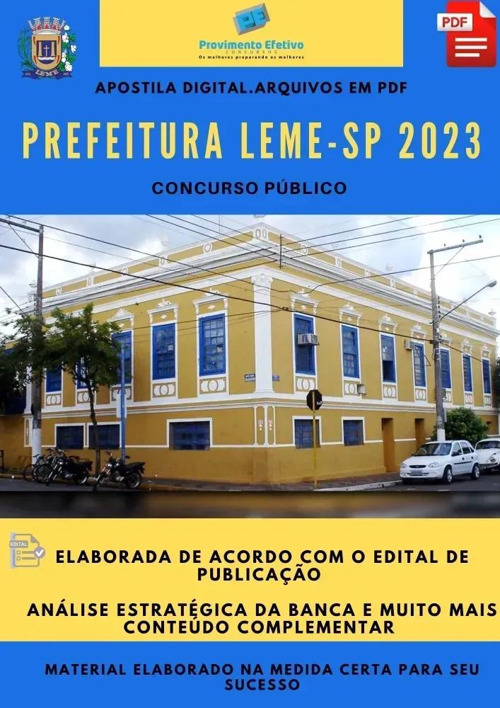 Apostila Pref Leme SP Contador Prova 2023