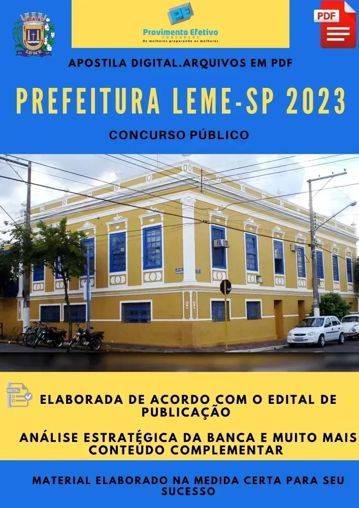 Apostila Pref Leme SP Educador Esportivo Prova 2023