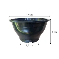  Um Vaso  Cuia 17 cm para suculentas - Preto