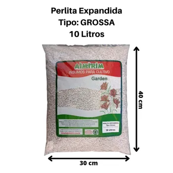 kit: 10 Litros  Perlita Expandida e 10 Litros Casca De Arroz Carbonizada - Foto 2