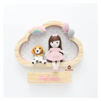 Boneca - Cabelo Liso - Com Pet e Arco-íris - Nuvem M - Porta Maternidade
