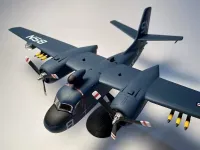 Avião US NAVY S2F Tracker Hunter Killer - Kit Atlantis 1/54 plastimodelismo - Foto 2