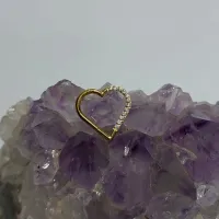 Argola Daith CORAÇÃO em Titânio PVD GOLD 1.2mm com Pedra Cravejada  TIT20 - Foto 2