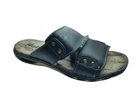 Ref: 734 - Chinelo em Couro Hurkus/Monge Preto