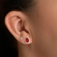 Conjunto de Prata 950 - vermelho - CJT303 - Foto 2