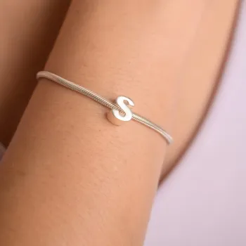 Berloque de Prata 925 - Letra S -  251629 - Foto 2