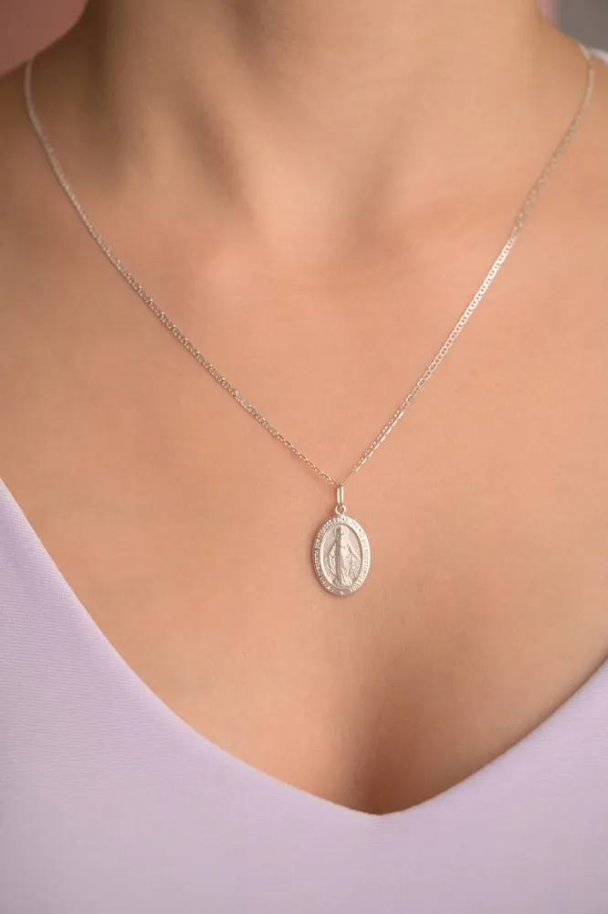 Pingente de prata 925 Nossa Senhora das Graças-  PF192