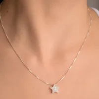 Colar de prata ponto de luz star - 251891 - Foto 2