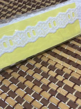   BORDADO P.FITA DE ALGODÃO FLORAL