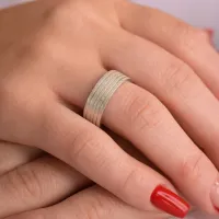 Par de alianças prata 950 diamantada - APE650