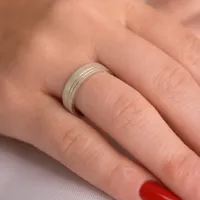 Par de alianças prata 950 - APE510 diamantada