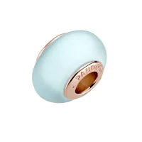 Berloque separador murano azul matte fosco – em Prata925 - Foto 3