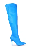Bota Over the Knee Aisha Azul com Numeração Especial