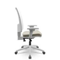  Cadeira Multiregulável NR17 Flash Cinza Encosto Regulável com Base Piramidal e Braços Reguláveis - Foto 3