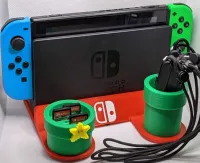 Suporte Para Nintendo Switch Dock Tema Super Mario Warp Pipe com Pezinhos de Borracha