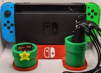 Suporte Para Nintendo Switch Dock Tema Super Mario Warp Pipe com Pezinhos de Borracha - Foto 5