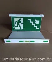 Placa S8 Esc.Desc.Dir|Cód:058|PVC 2mm|FOTOLUMINESCENTE Frente |30x17| TETO - Foto 4