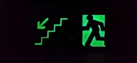 Placa S9 Esc.Desc.ESQ|Cód:059|PVC 2mm|FOTOLUMINESCENTE Frente |30x17| TETO - Foto 2