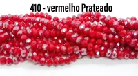 Fio de cristal Vermelho Prateado