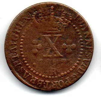 1822R - X Réis - Moeda Brasil Reino
